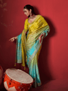Lime Yellow Banarasi Dola Silk Saree