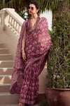 Lotus Pink Mul Mul Silk Saree