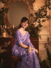Luxe Lavender Organza Silk Saree