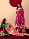 Magenta Banarasi Silk Saree