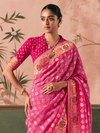 Magenta Bandhani Patola Silk Saree