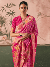 Magenta Bandhani Patola Silk Saree