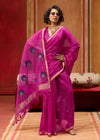 Magenta Pink Cotton Silk Saree