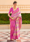 Magenta Pink Soft Silk Saree