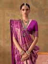 Magenta Purple Patola Silk Saree