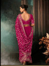 Magenta Satin Silk Saree