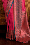 Magic Potion Pink Woven Kanjivaram Handloom Silk Saree