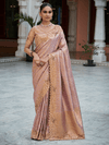 Mauve Pink Banarasi Tissue Silk Saree