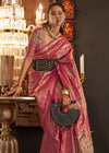 Mauve Purple Dual Tone Kanjivaram Silk Saree