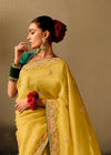 Maximum Yellow Fancy Dola Silk Designer Saree