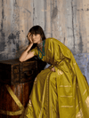 Mehendi Green Banarasi Satin Silk Saree