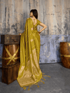 Mehendi Green Banarasi Satin Silk Saree