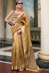 Metalic Gold Tissue Silk Saree