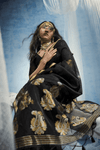 Midnight Black Banarasi Silk Saree