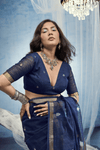Midnight Navy Banarasi Silk Saree