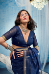 Midnight Navy Banarasi Silk Saree