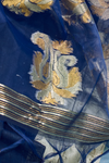 Midnight Navy Banarasi Silk Saree
