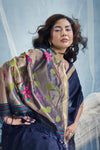 Midnight Navy Paithani Cotton Silk Saree