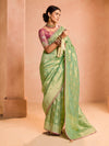 Mint Green Banarasi Bridal Tissue Silk Saree