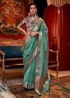 Mint Green Chiffon Silk Saree