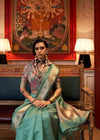 Mint Green Chiffon Silk Saree