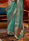 Mint Green Chiffon Silk Saree