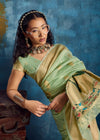 Mint Green Paithani Tissue Silk Saree