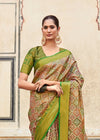 Moss Green Dharmavaram Silk Saree