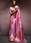 Mulberry Pink Digital Printed Soft Silk Saree