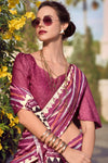 Mulberry Pink Mul Mul Silk Saree