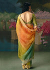 Multicolor Designer Silk Saree with Heavy Embroidery Work