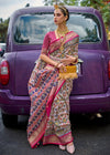 Multicolor Printed Patola Silk Saree