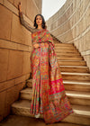 Multicolor Woven Kashmiri Jamawar Saree