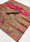 Multicolor Woven Kashmiri Jamawar Saree