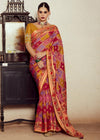 Multicolour Brasso Designer Soft Silk Saree