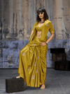 Mustard Banarasi Satin Silk Saree