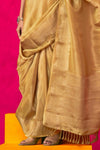 Mustard Gold Banarasi Tissue Silk Saree