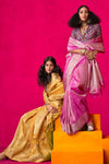 Mustard Gold Banarasi Tissue Silk Saree