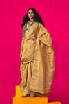 Mustard Gold Banarasi Tissue Silk Saree