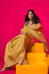 Mustard Gold Banarasi Tissue Silk Saree