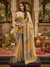Mustard Gold Embroidered Designer Tissue Silk Saree