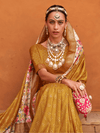 Mustard Yellow Banarasi Dola Silk Saree