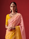 Mustard Yellow Banarasi Dola Silk Saree