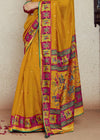 Mustard Yellow Brasso Designer Soft Silk Saree