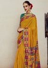 Mustard Yellow Brasso Designer Soft Silk Saree