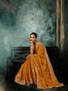 Mustard Yellow Satin Silk Saree
