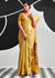 Mustard Yellow Woven Designer Linen Cotton Saree