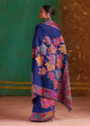 Navy Blue Kashmiri Kani Jamawar Cotton Saree