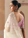 Off White Organza Silk Saree