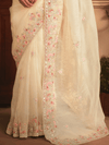 Off White Organza Silk Saree